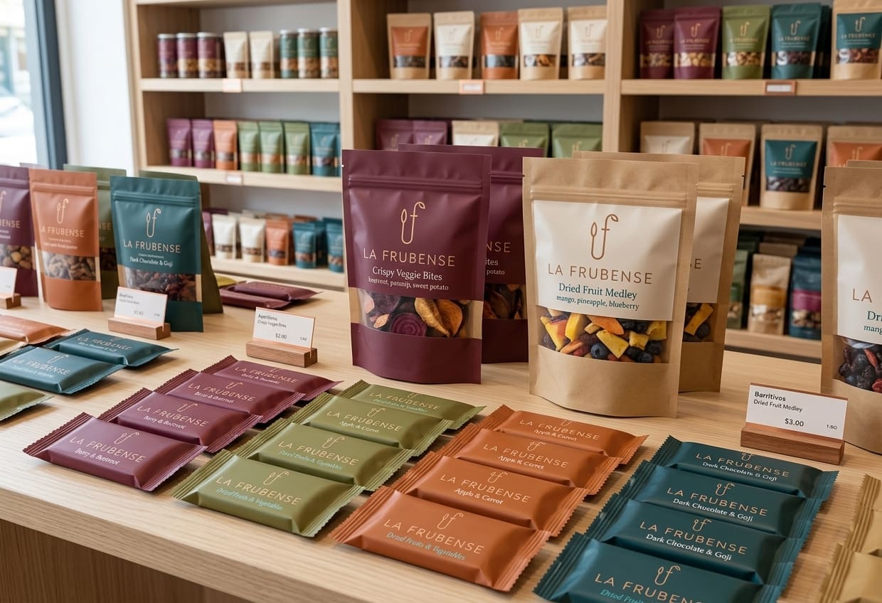 Bars and snacks with dried fruit by La Frubense