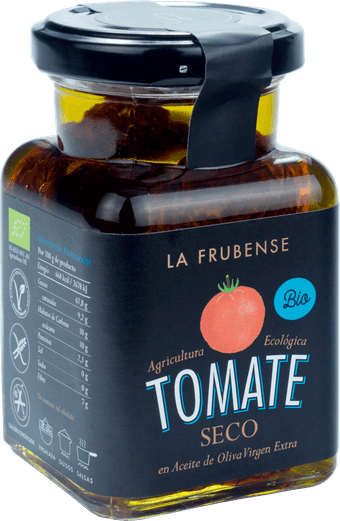 Jar of dried tomato in olive oil by La Frubense