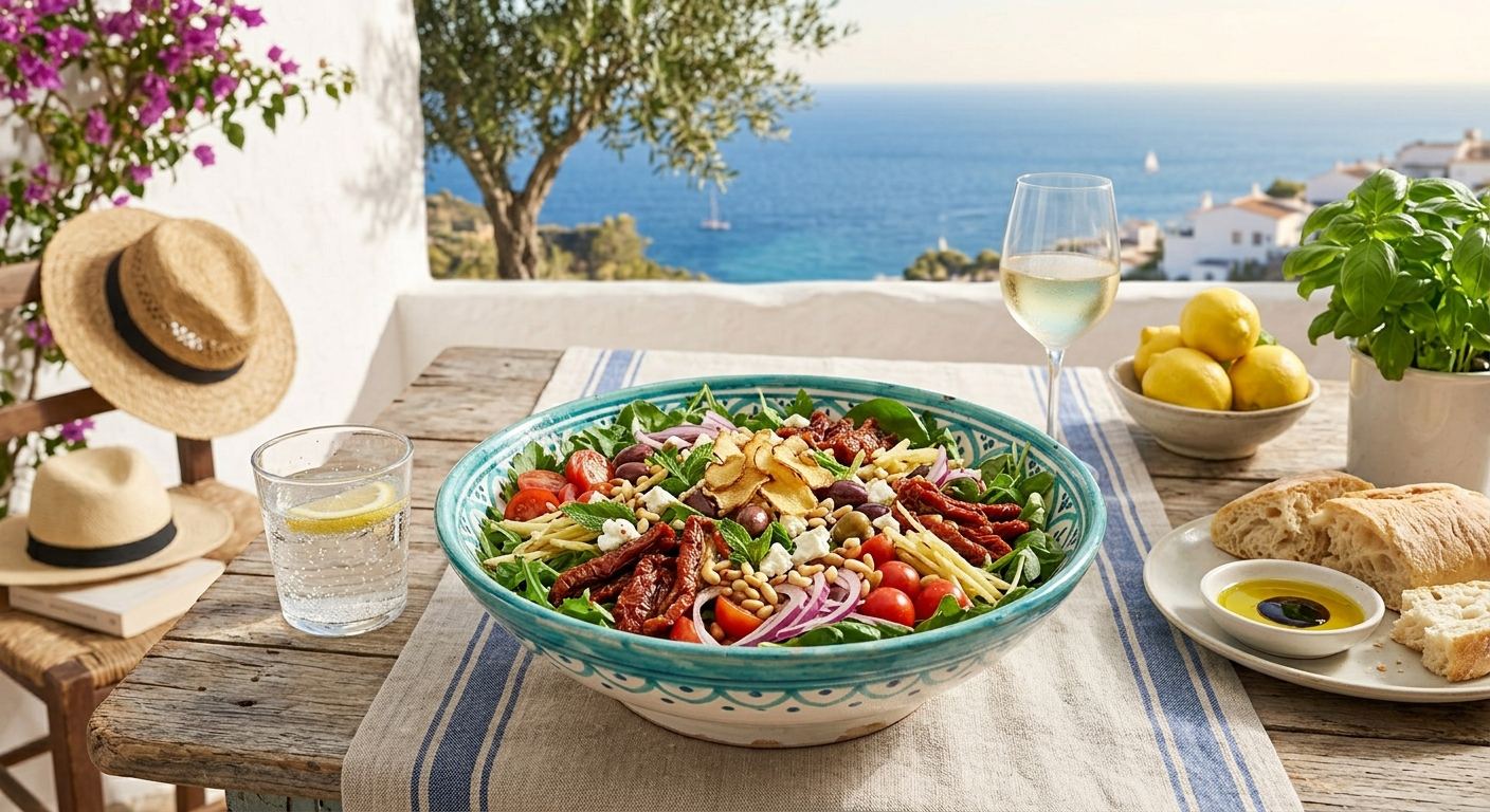 Dried tomato and ginger salad