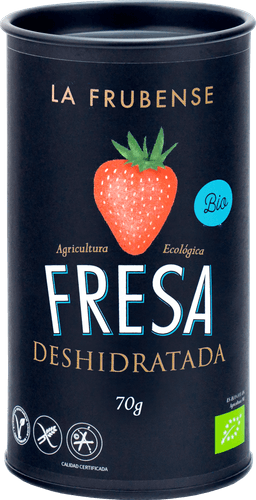 Jar of dried strawberry by La Frubense