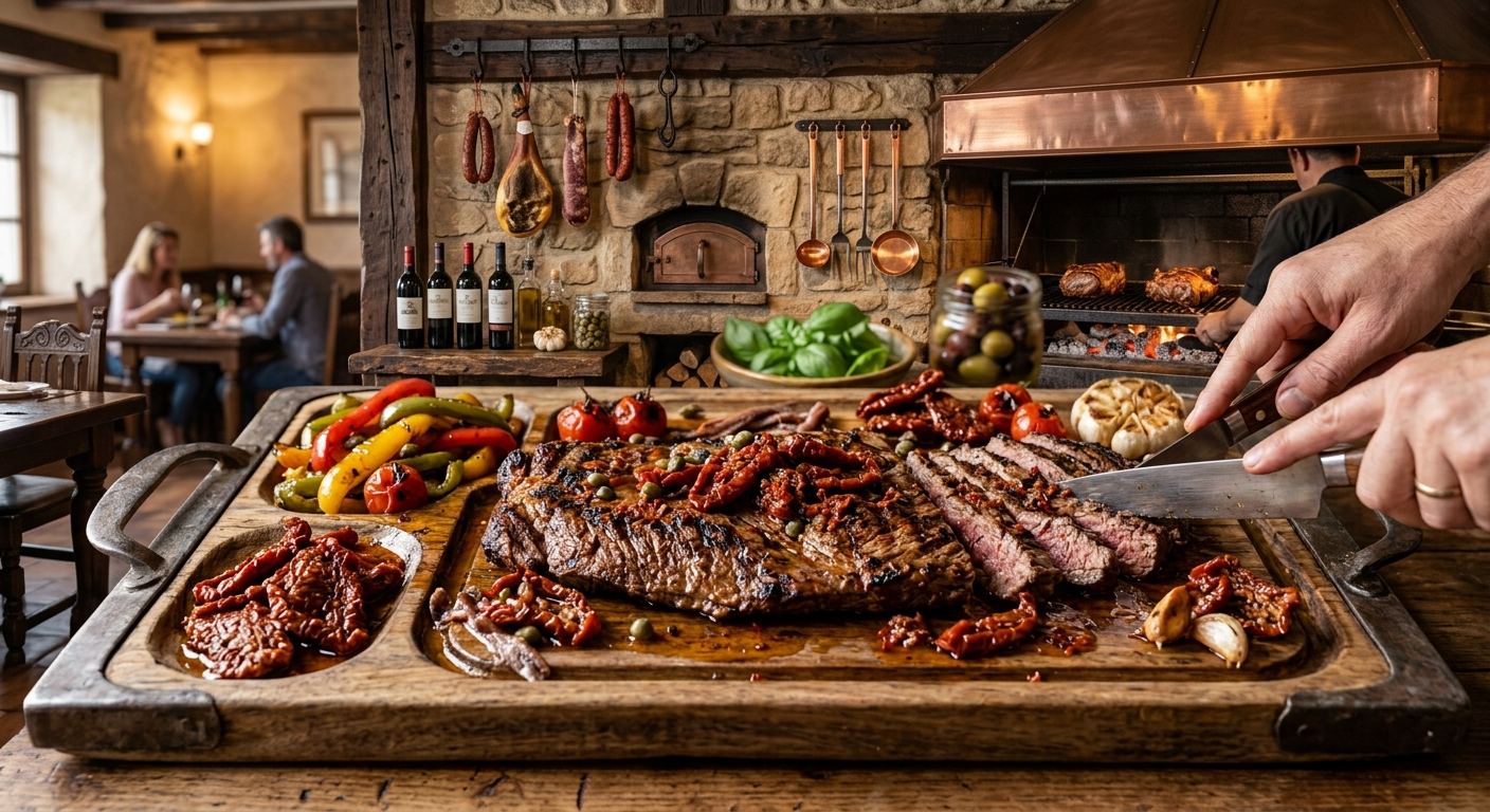 Rôti de bœuf garni de tomates séchées